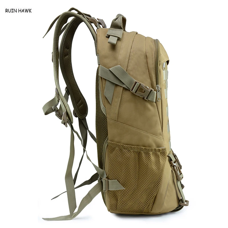 Mochila táctica Molle, morral de hombro del ejército militar, mochila de viaje para acampar, bolsa de caza de camuflaje, alrededor de 25L - imagen 5