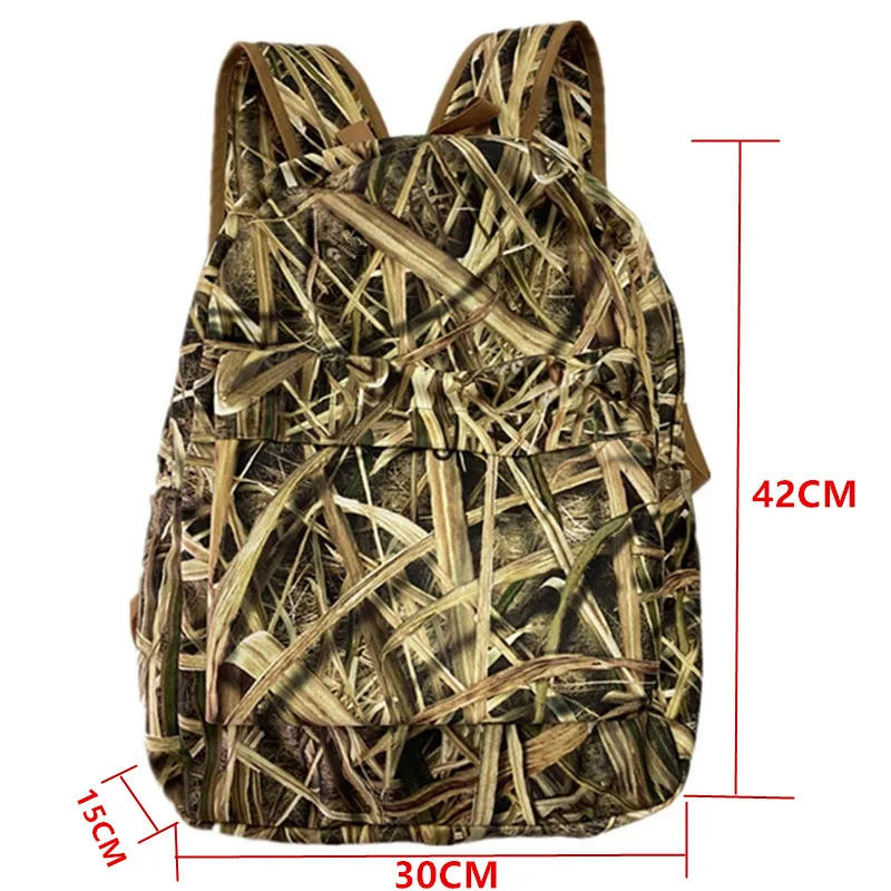 Mochila impermeable de camuflaje biónico para caza y pesca, mochila Simple de camuflaje de caña para jungla, cómoda bolsa de camuflaje plegable de concha suave - imagen 3