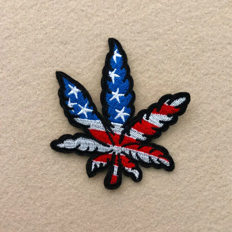 Parches de hojas de moda Prajna, parches bordados para ropa, parches de hierro de dibujos animados, apliques de rayas, insignias para ropa en chaqueta - imagen 5