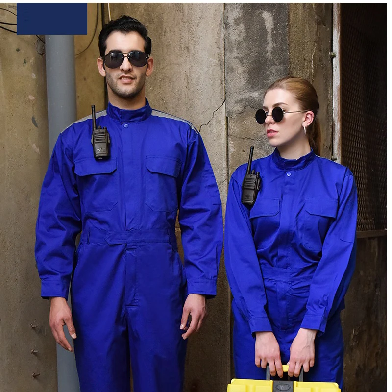 Monos de talla grande, mono de trabajo resistente al desgaste, traje de soldadura, monos de taller de moda, uniformes cómodos a prueba de polvo y suciedad - imagen 5