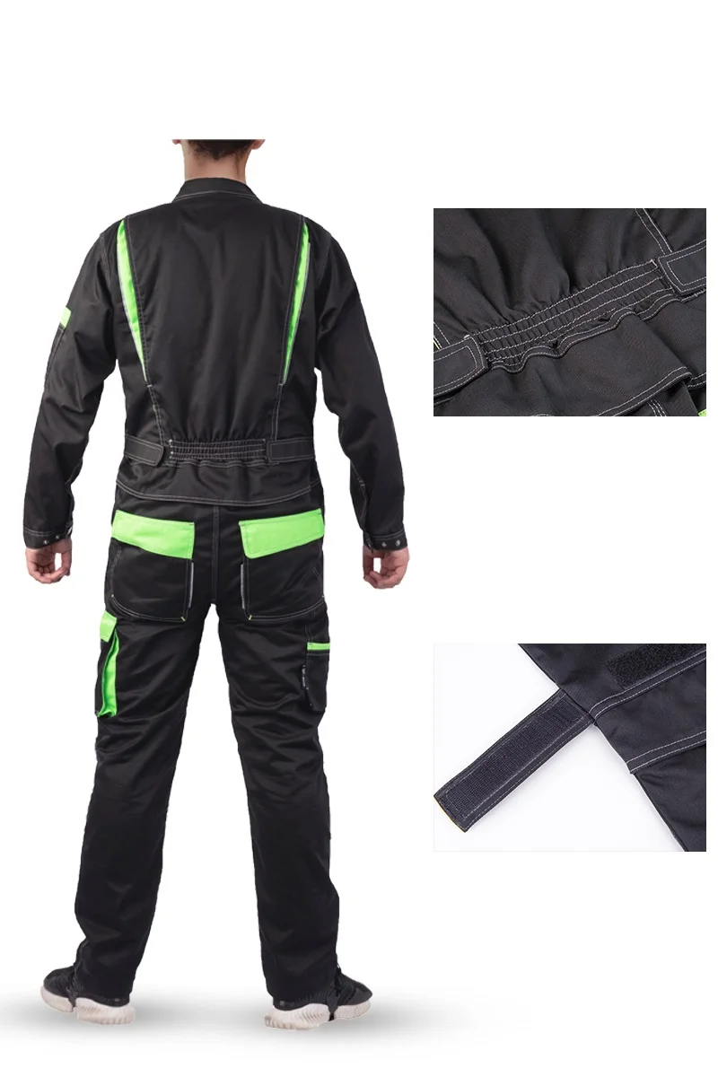 Traje de soldadura trabajo reflectante general para hombre Anti-escaldado fábrica eléctrica reparador monos taller monos duraderos uniformes - imagen 4