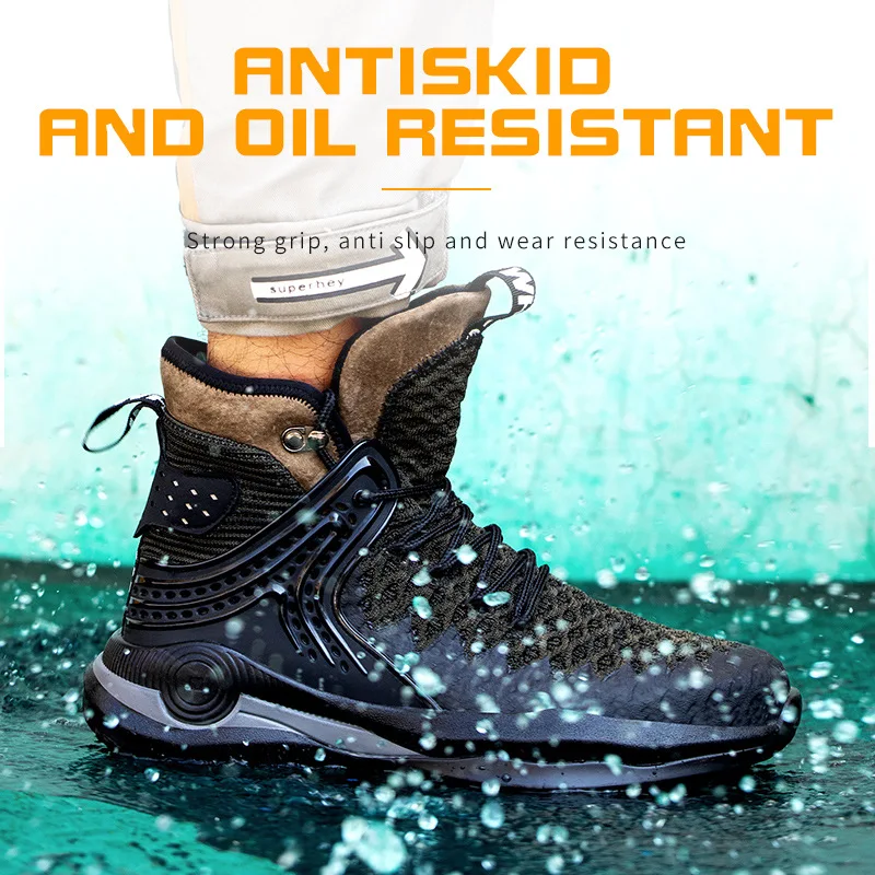 Zapatos de senderismo para hombre, zapatos de seguridad, botas de trabajo y caza, zapatos tácticos transpirables para escalada, Camping, senderismo, zapatillas deportivas para caminar para hombre - imagen 5