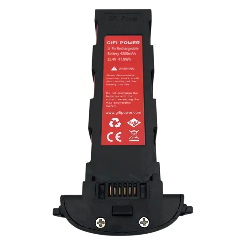 GIFI-Batería de 11,4 v y 4200mAh para Dron Hubsan H117S Zino PRO RC Quadcopter, piezas de repuesto, Vuelo Inteligente, 11,4 v, para H117S - imagen 2