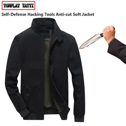 Cuerpo antimanchas para autodefensa, chaqueta de algodón a la moda para hombre, ropa de trabajo protectora de seguridad Fbi Invisible suave