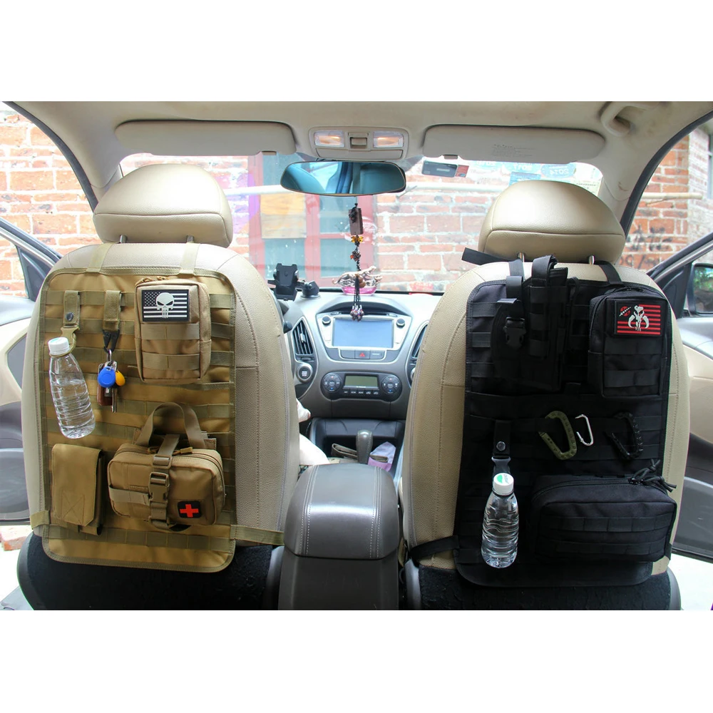 Bolsa organizadora de asiento Molle, mochila multifunción para asiento de coche, bolsillos de caza al aire libre 1000D, accesorios tácticos - imagen 2