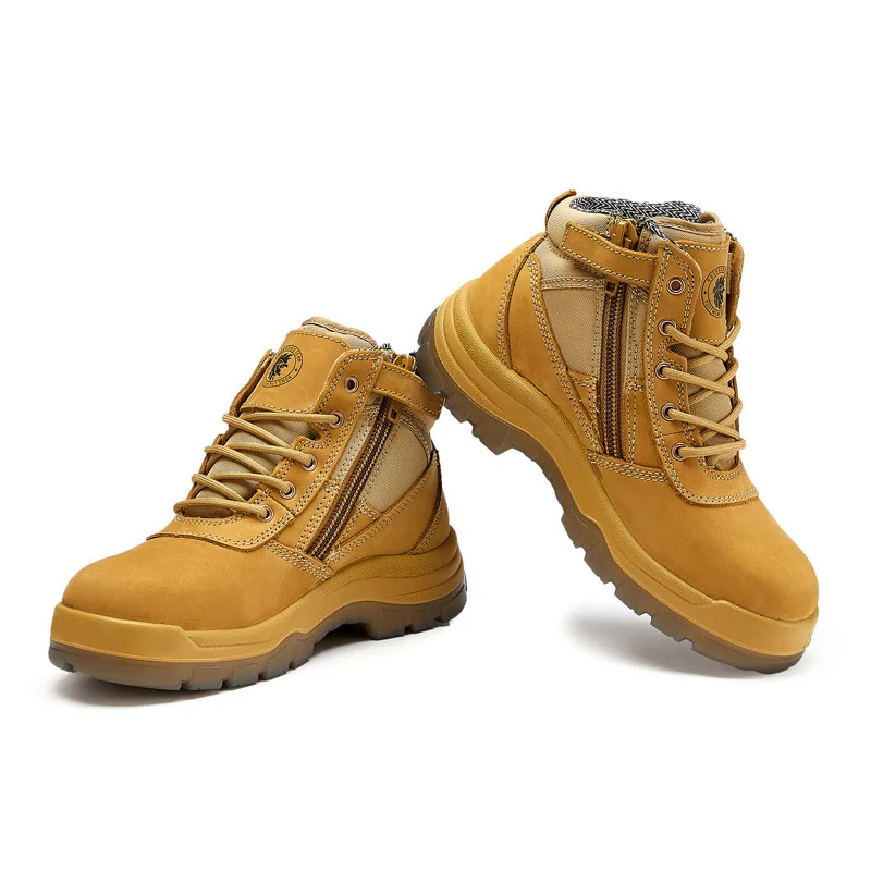 Zapatos de senderismo ROCKROOSTER, botas de caza impermeables para hombre, zapatos de seguridad de cuero, botines con punta de acero, botas de caza, zapatillas tácticas - imagen 4