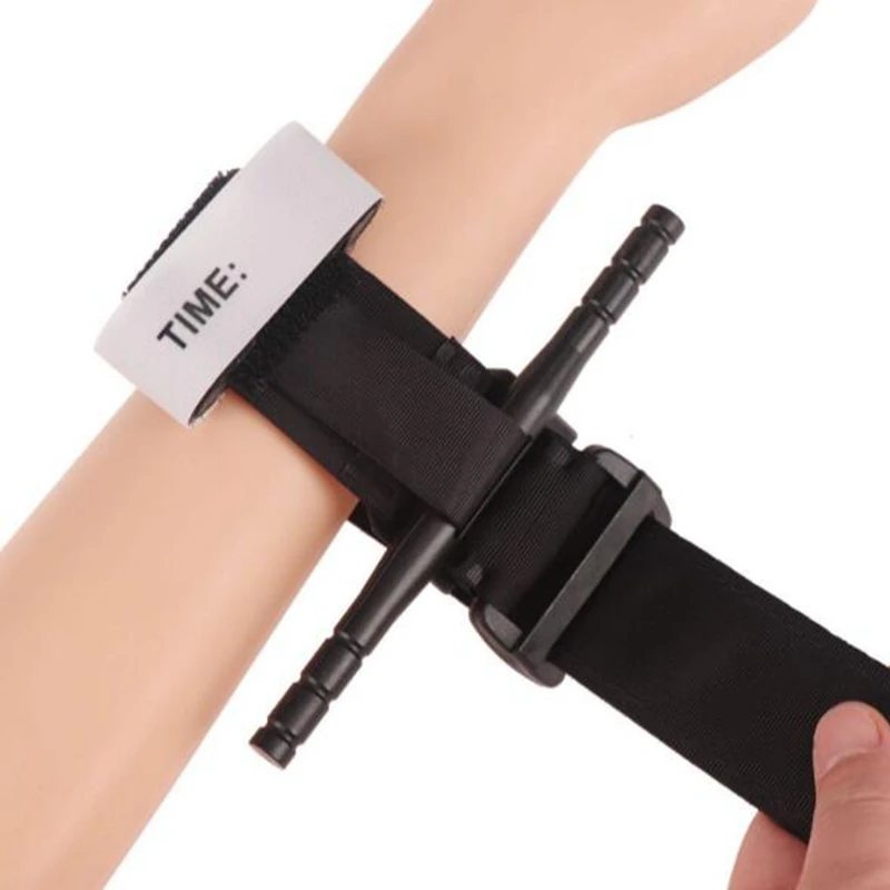 Torniquete de supervivencia para senderismo al aire libre, hemostasia rápida, correa de torniquete de una mano, tijeras de emergencia médica, Kit portátil de primeros auxilios - imagen 3