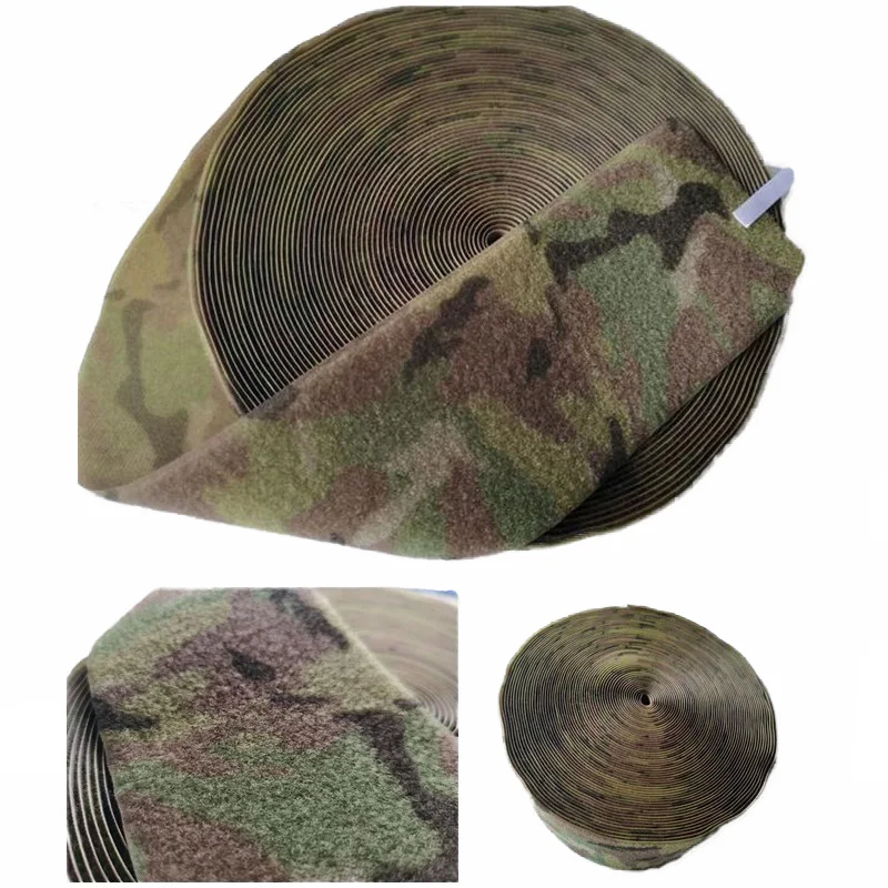 Pasta de correas de bucle de camuflaje de 10cm de ancho X1M de longitud, tela DIY en la superficie rugosa