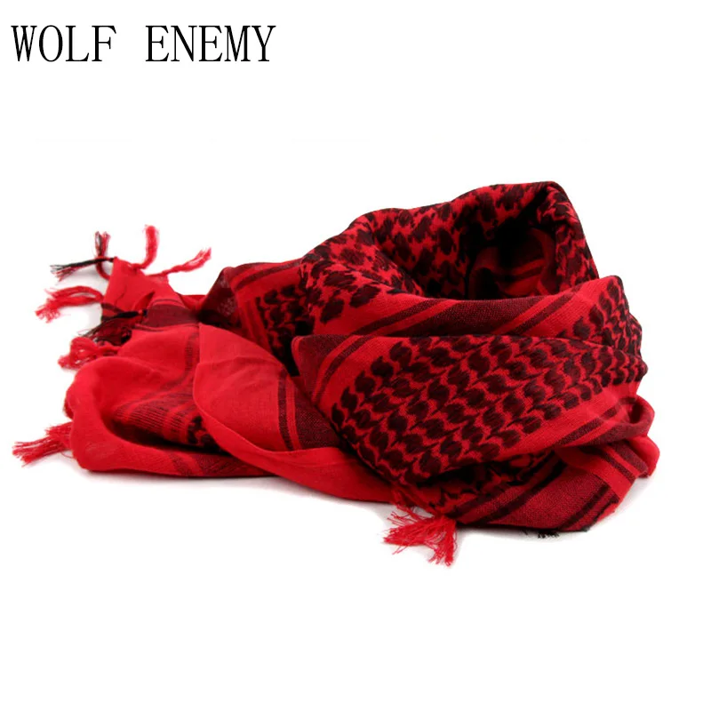 Bufanda táctica multifunción de algodón, pañuelo de cabeza de Calavera del desierto, Bandana de caza árabe Shemagh Keffiyeh - imagen 3