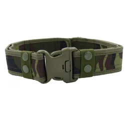 Cinturón táctico ajustable lona para Airsoft, caza y outdoor