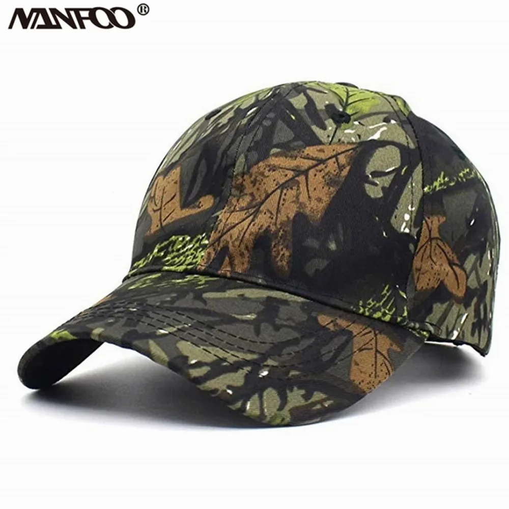 Gorros de camuflaje biónico para caza y pesca, gorro de fotografía de camuflaje de jungla, sombrilla de verano, tallas ajustadas, gorra de béisbol con visera, 6 colores - imagen 2