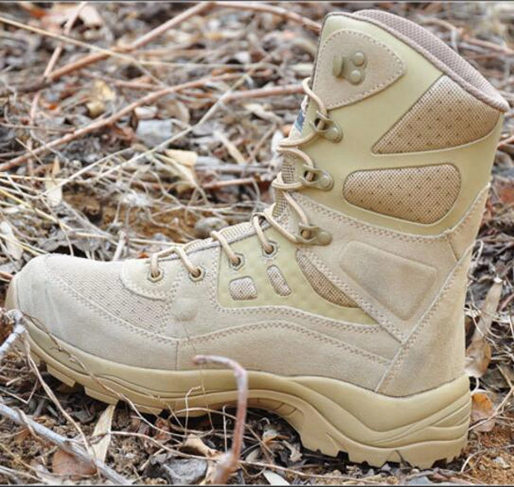 Botas militares tácticas para exteriores Unisex, zapatos impermeables para senderismo, botas de combate deportivas, zapatos de viaje antideslizantes - imagen 2