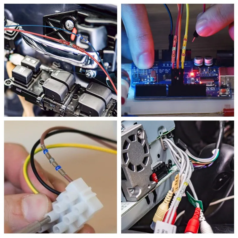 50/20 Uds conectores de alambre de sellado de soldadura termorretráctil de soldadura trasero conectores terminales de soldadura Kit-Kit de automoción Marina aislado - imagen 5