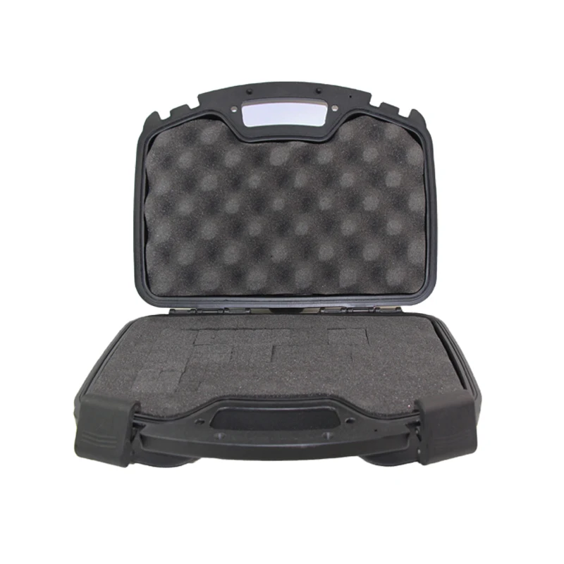 Estuche impermeable para pistola de Airsoft, caja de almacenamiento de plástico duro, doble bloqueo, militar, para caza - imagen 5