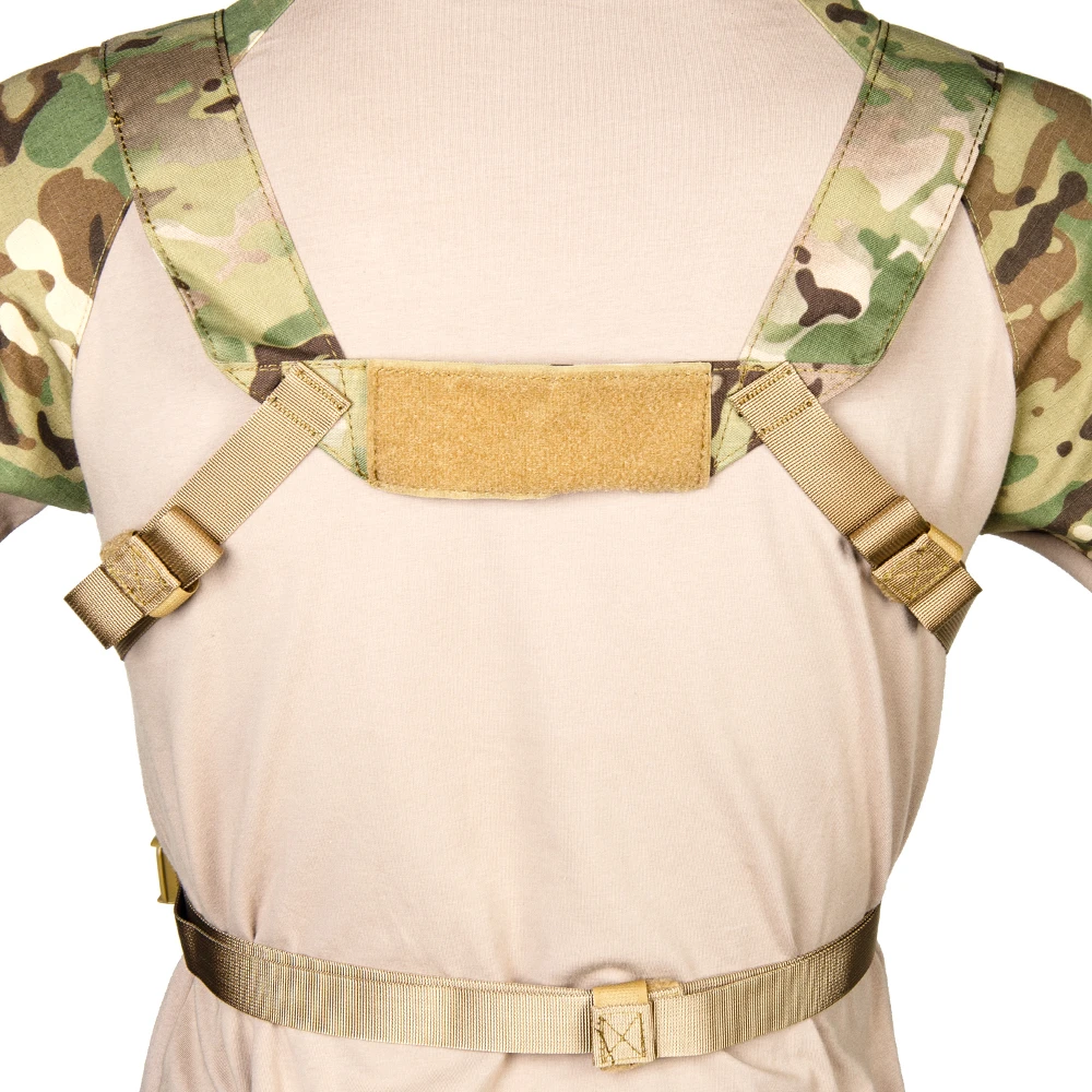 Entrenamiento Mini D3 aparejo de pecho táctico CRM H arnés chaleco con bolsa SACK M4 Mag insertar Flatback chaleco de caza integrado - imagen 3