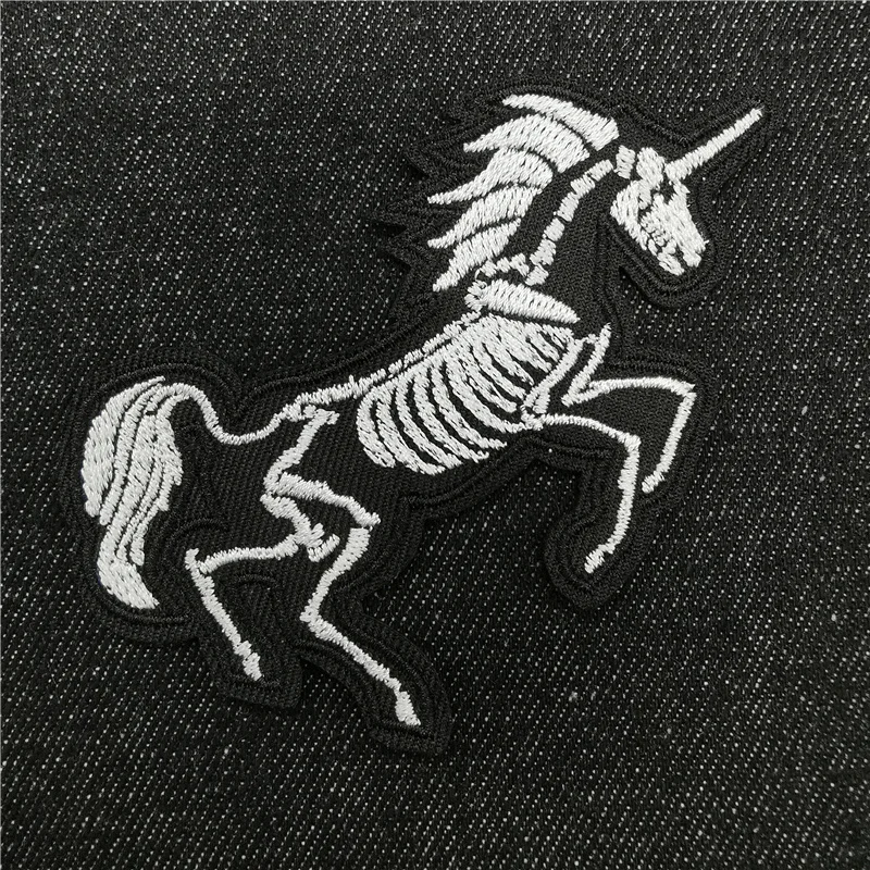 Parche de calavera Punk para ropa, parches bordados DIY para ropa, insignia de rayas, fantasma, Ojo del diablo, parches para chaqueta, letras de hierro, parche CRS - imagen 5