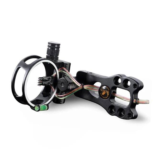 Tiro con arco TP3540 mira de arco de 4 pines con luz de visión LED 0,019 "Pin de fibra de latón mecanizado CNC para tiro de caza con arco compuesto - imagen 2