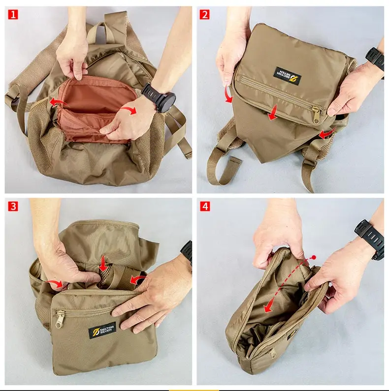 NUEVA mochila plegable táctica para hombres y mujeres, bolsa de emergencia plegable portátil para exteriores - imagen 4