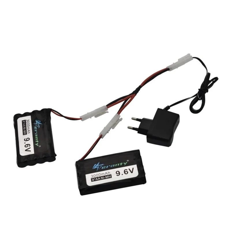 Batería recargable de 9,6 v, 3000mah, NiMH, para juguetes Rc, tanques de coches, trenes, Robot, barco, pistola, Ni-MH, AA, actualización de 2400mah, 9,6 v - imagen 4