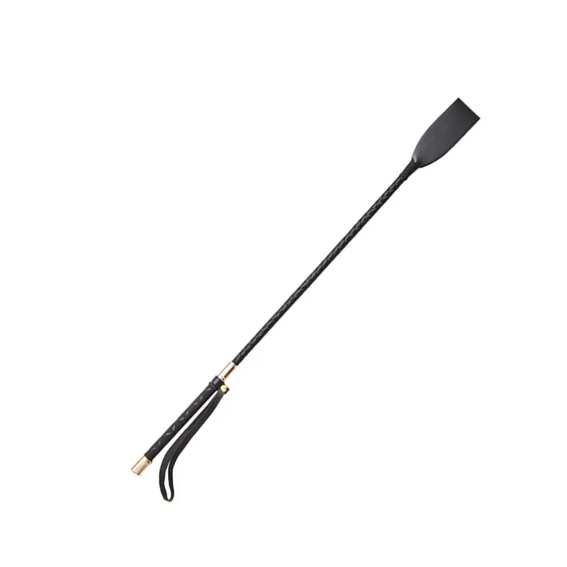Látigo de cuero de 54cm para montar en escenario, espectáculo y más, carreras ecuestres, juegos de rol - imagen 2