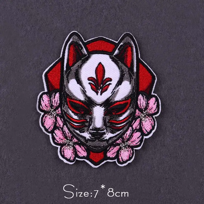 Parches Punk para planchar en la ropa, parches termoadhesivos para ropa, rayas de payaso, insignia de animales, Hippie - imagen 2