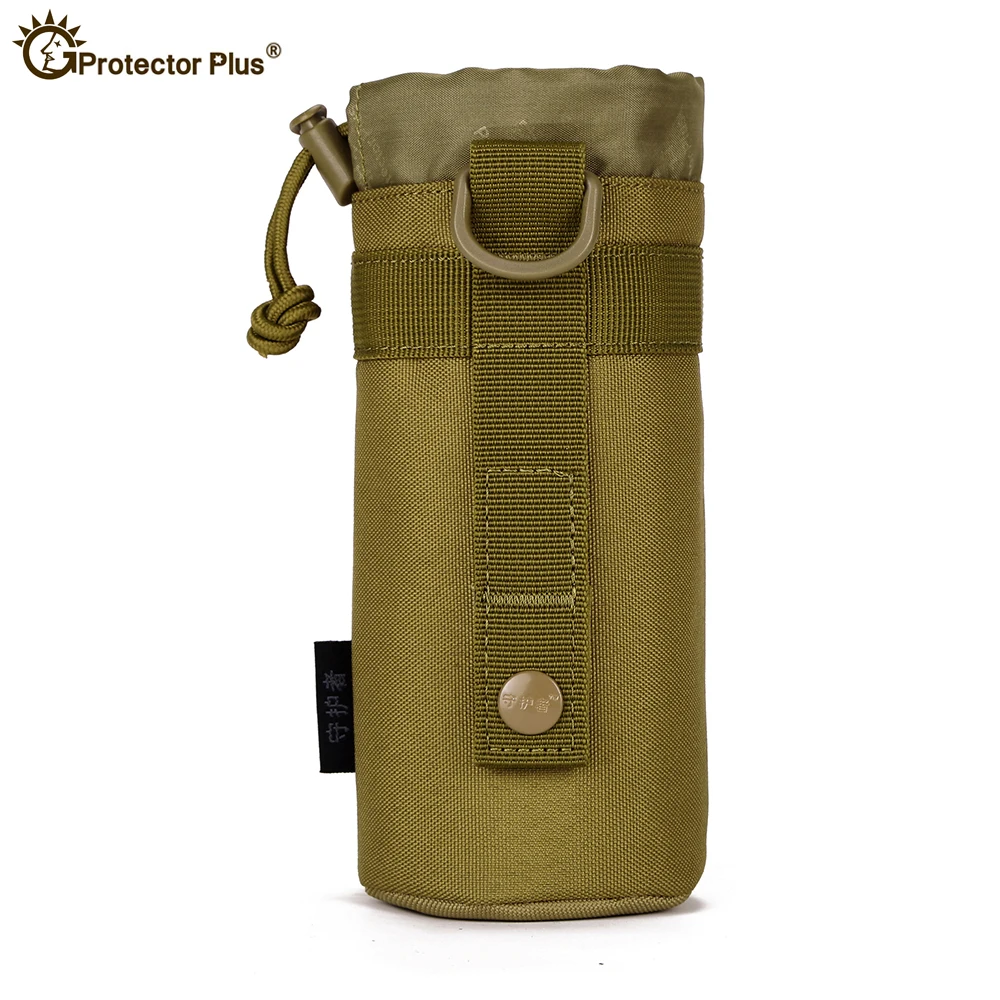 MOLLE System-botella de agua individual para hombre, bolsa de agua táctica de viaje para senderismo y Trekking, resistente al agua, para escalada, Ejército