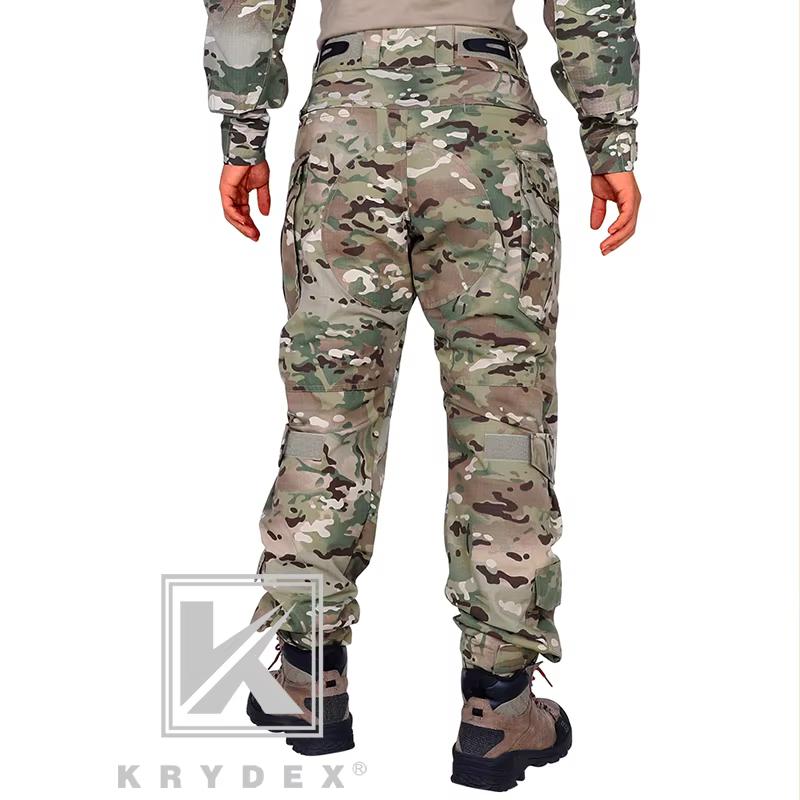 KRYDEX Pantalones de combate para caza Pantalones tácticos al aire libre Uniforme con rodilleras Camo Ranger Green - imagen 2