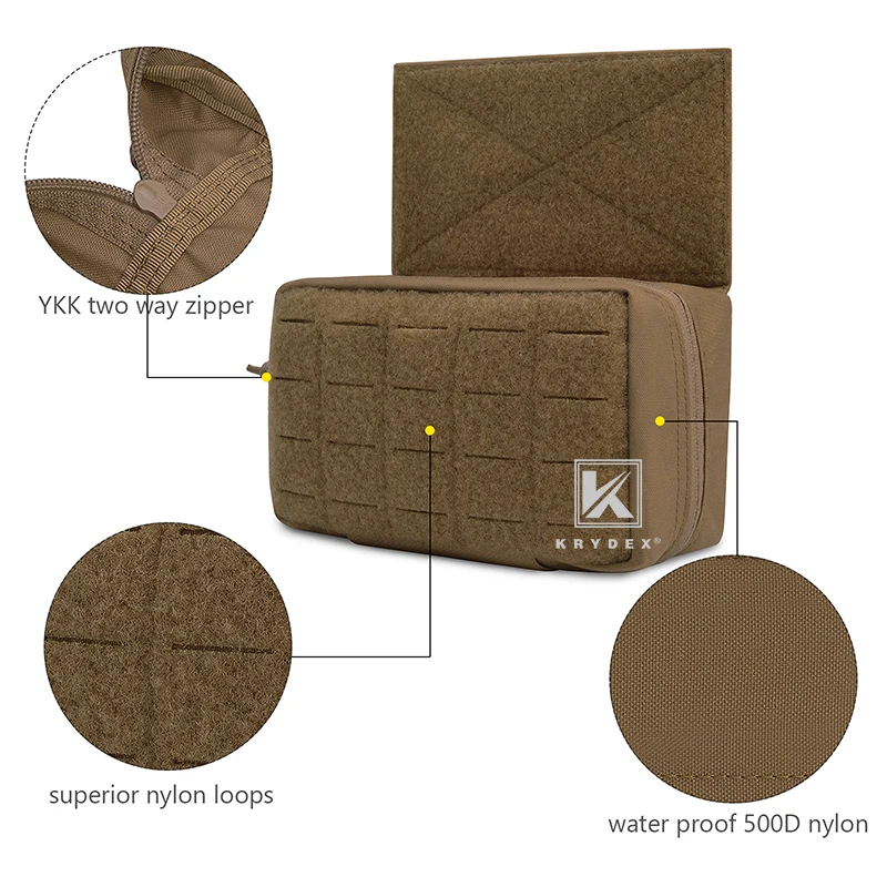 KRYDEX-soporte táctico para múltiples misiones, bolsa con 3 uds. De inserciones para D3CR MK3 JPC, accesorios para el pecho, bolsa para colgar marrón Coyote - imagen 4