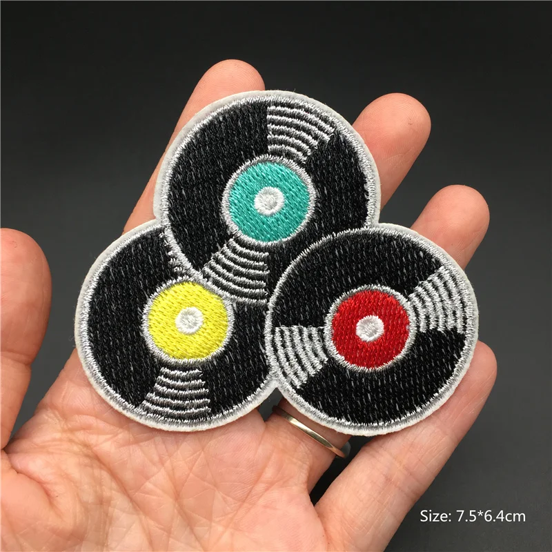 Parches Punk bordados de música Rock Disco DJ para ropa, auriculares, guitarra, rayas, parches para planchar para ropa, apliques Diy - imagen 5