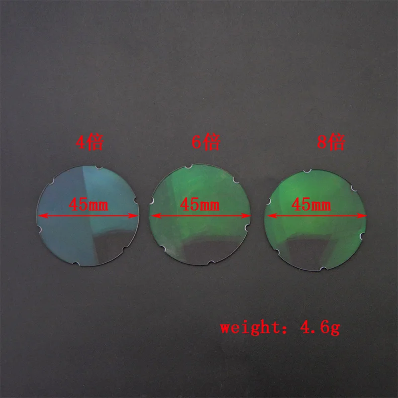 Lente de aumento de tiro con arco compuesto, Clarificadores de tiro de caza, mira de accesorios para un solo Pin, 4x, 6x, 8x, 4,5 cm x 2mm - imagen 2