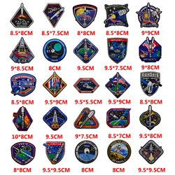SpaceX Falcon 9 parche bordado para mochila
