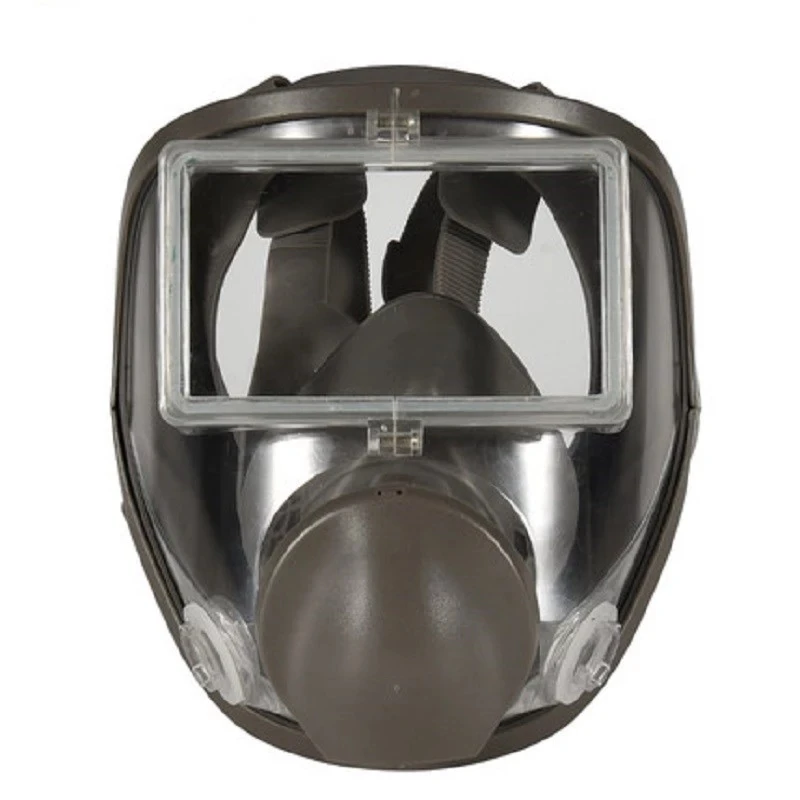 Mascarilla de Gas con pantalla de cristal, respirador con válvula de respiración, pulverización química, puede funcionar con cartuchos MMM, 6800 - imagen 3