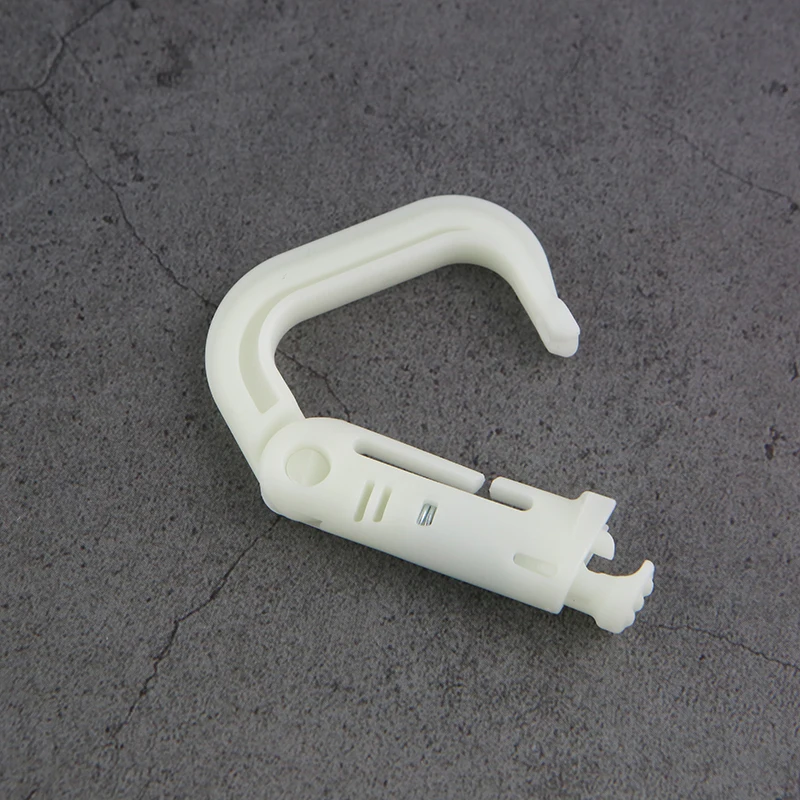 Hebilla D luminosa, hebilla táctica de liberación rápida, accesorio para exteriores, hebilla de anillo cuadrado, gancho Molle para mochila - imagen 3