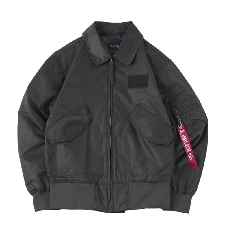 Chaqueta Bomber táctica militar de nailon para hombre, chaqueta de vuelo Unisex con cuello vuelto, abrigo de béisbol CWU/45P, cortavientos para piloto de la Fuerza Aérea - imagen 5
