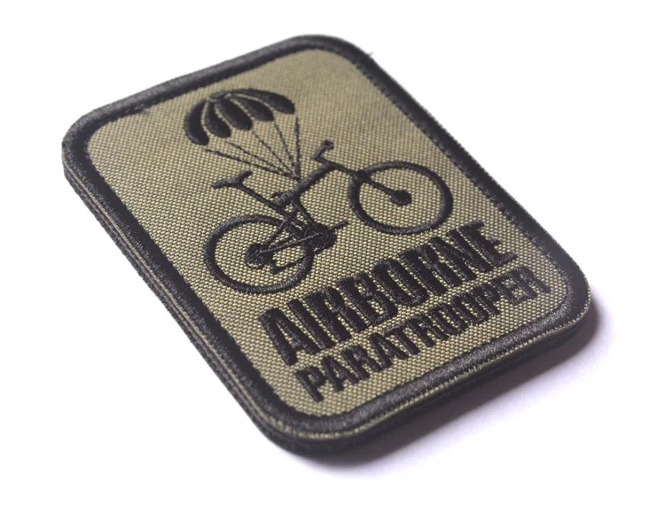 Insignia 3D bordada de paracaidista aerotransportado, parche táctico de brazalete, 6,5x8,5 cm - imagen 5