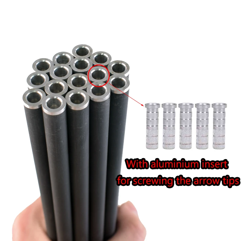 12 Uds caza tiro con arco flechas ballesta carbono flecha eje 16/20 pulgadas columna vertebral 400 para ballesta tiro con arco - imagen 5