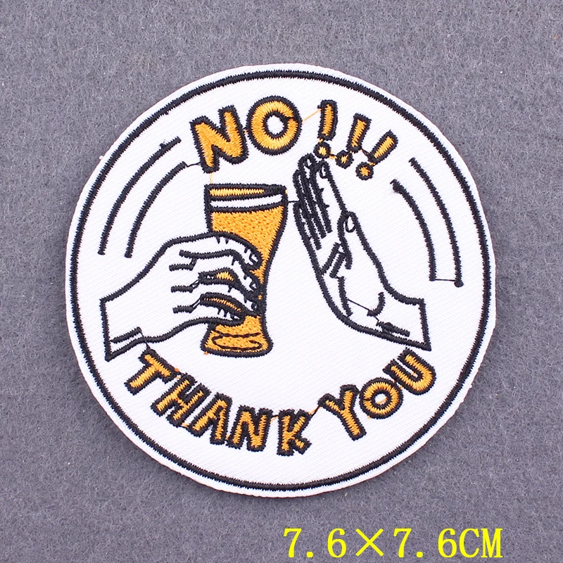 Parche con letras para planchar en la ropa, parches con eslogan DIY para calcomanías para ropa, insignias Punk, bordado, accesorio de rayas - imagen 5