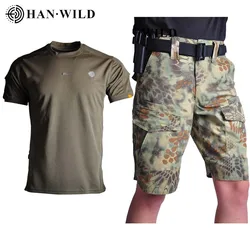 HAN WILD Shorts Tácticos Camuflaje Impermeables con Bolsillos Verano