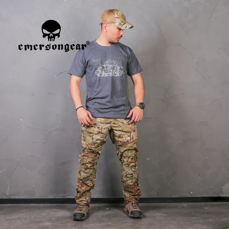 EMERSONGEAR-Camiseta informal de moda táctica para hombre, Camiseta deportiva para el hogar y al aire libre, camiseta cultural para ir al trabajo diario, pesca y correr - imagen 5