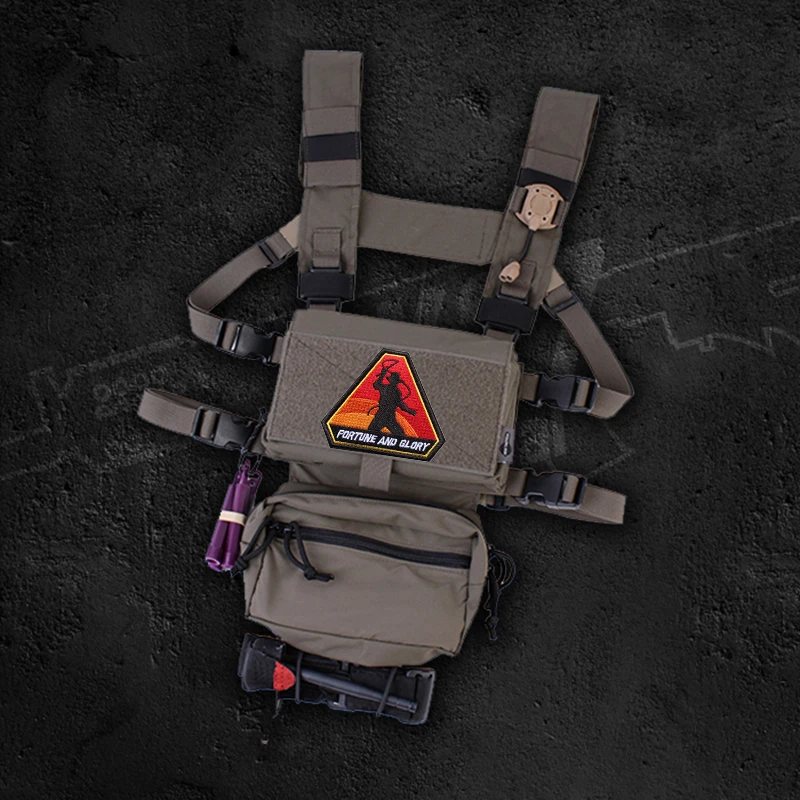 Parches bordados Triangulares PORTUNE y GLORY, insignia colorida, brazalete DIY, paquete táctico para ropa, mochila, chaleco, decoración - imagen 5