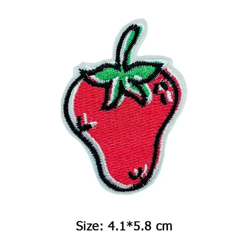 Parches bordados rosas para camiseta de tacón alto, flor, diablo, pez, corazón, apliques de rayas para planchar, pegatinas para ropa, insignias - imagen 3