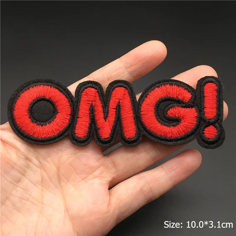 ¡OMG! Parche bordado para ropa a rayas, decoración de planchado DIY, pegatina para ropa, chaqueta, Jeans, apliques de costura, insignia Linda - imagen 2