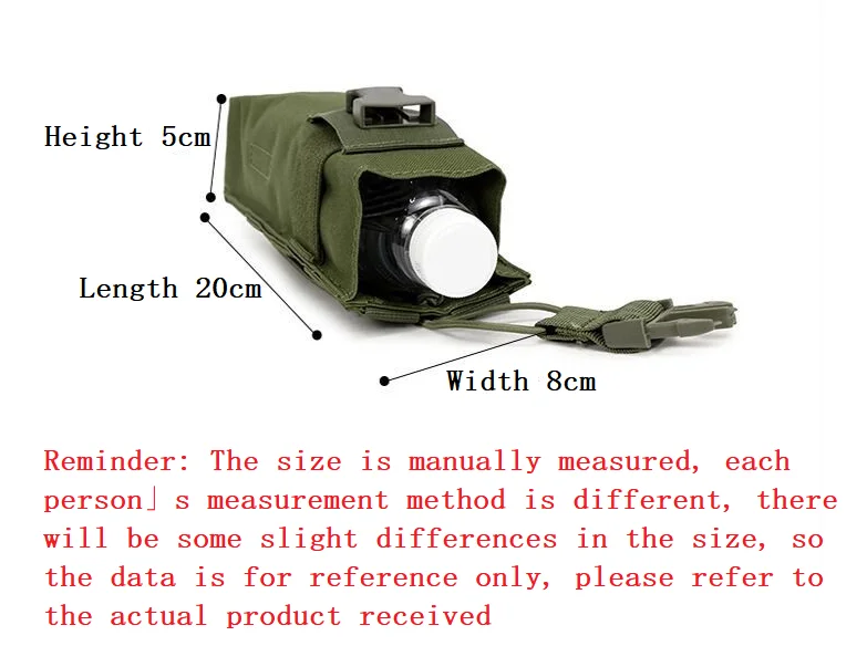 Bolsa de botella de agua multifuncional al aire libre, bolsa de walkie-talkie táctica Molle, ventilador militar, bolsa de accesorios de camuflaje para deportes al aire libre - imagen 5