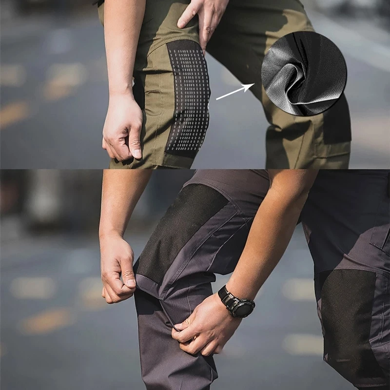 Pantalones militares tácticos para hombre, pantalón verde militar de combate con múltiples bolsillos, gris, para senderismo, Paintball, Airsoft, trabajo al aire libre - imagen 4