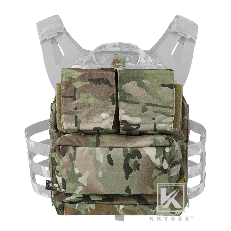 KRYDEX-mochila con Panel táctico, bolsa con cremallera para CPC, NCPC, AVS, JPC 2,0, portador de placa, chaleco, Airsoft, accesorios de caza de combate - imagen 4