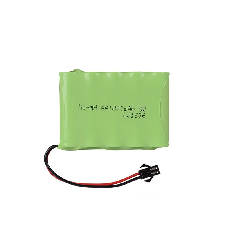 Batería recargable NiMH de 6v, 1800mah para juguetes Rc, coches, tanques, Robots, barcos, pistolas, paquete de batería AA de 6v, 1 ud. - imagen 2