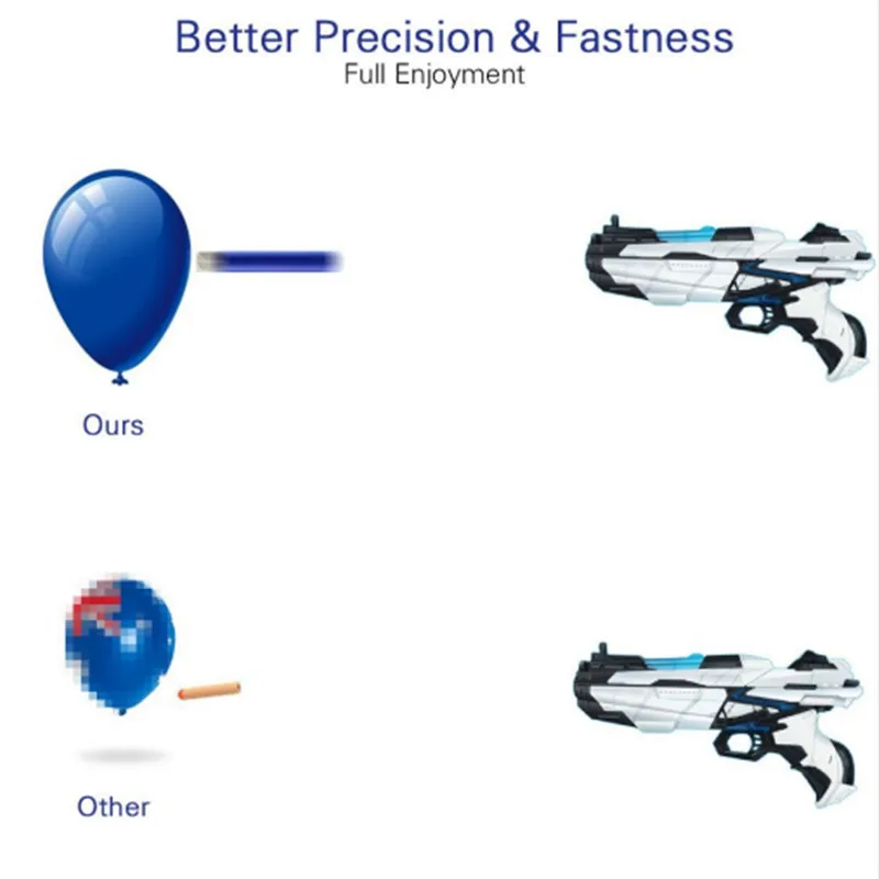 Recambio de balas de dardos para Nerf n-strike Elite Accustrike, paquete de recambio, balas de espuma Blaster para Nerf, 100 Uds. - imagen 4