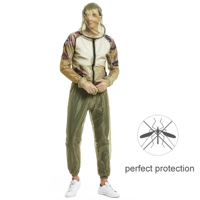 Ropa de pesca unisex, capucha de malla, traje repelente de mosquitos, abrigo antipicaduras, conjunto de chaqueta a prueba de insectos para protección al aire libre - imagen 5