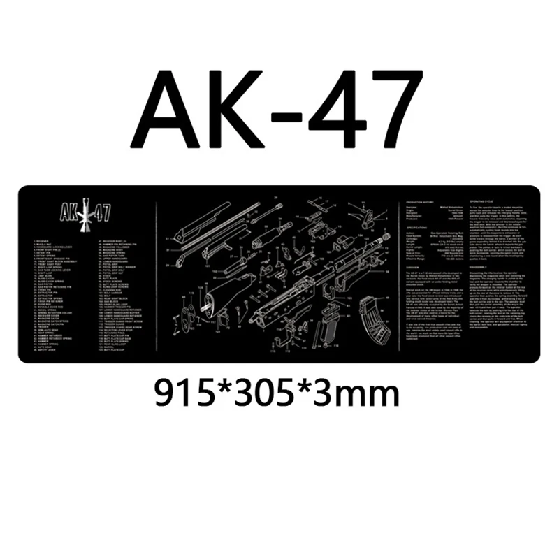 Alfombrilla de limpieza para pistola, alfombrilla de ratón para pistola, escopeta, limpieza de Rifle AR-15 Remington M870 G17 92 USP XD AK 47 - imagen 3