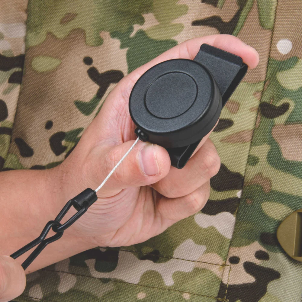 Cuerda de alambre de acero suave para pistola táctica, eslinga retráctil, funda rotativa de seguridad especial, accesorios de caza y Paintball - imagen 3